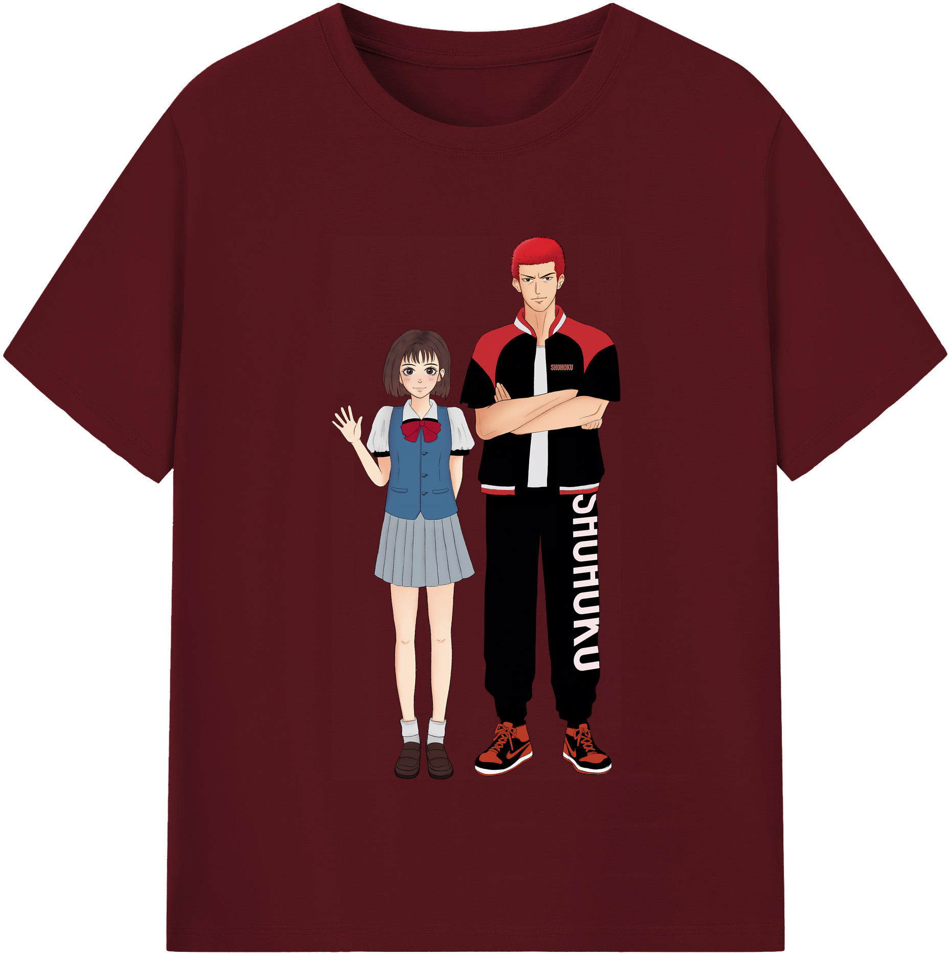 SLAM DUNK／スラムダンク 綿100％半袖Tシャツ（フロントプリント）
